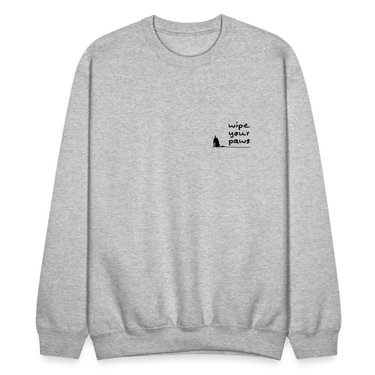 I'd Rather Be With My Dog But They're Are Wipe Your Paws Crewneck Sweatshirt - heather gray